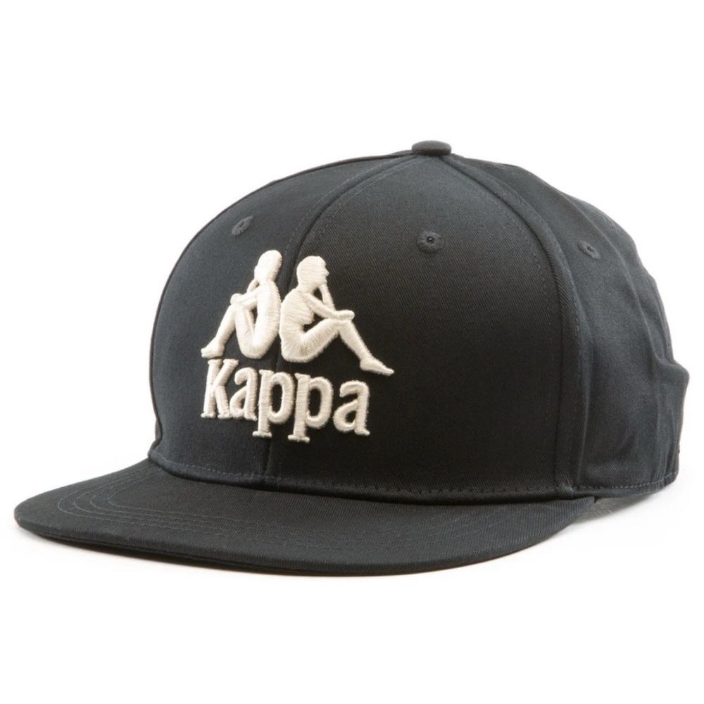 KAPPA BZADEM Hat Snapback Baseball Hat Black Classic Bold Stitched Youth Sz 52